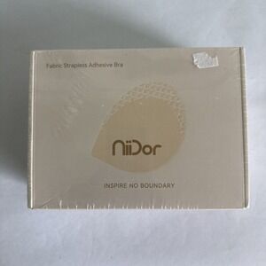 Niidor Adhesive Bra Strapless Sticky Invisible PushUp Silicone Fabric Backless D